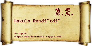 Makula Renátó névjegykártya